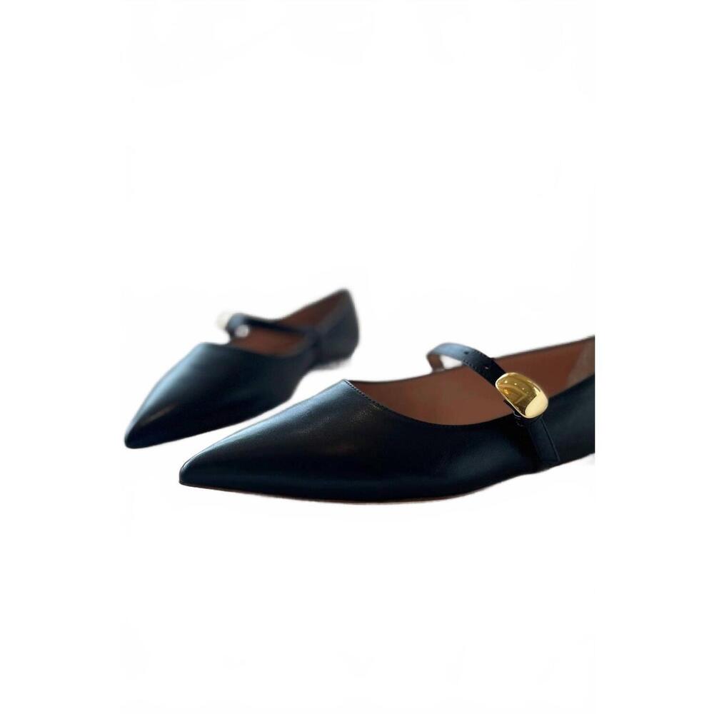 NEW RUPERT SANDERSON women's innis pointed toe flats in black - Picture 6 of 7
